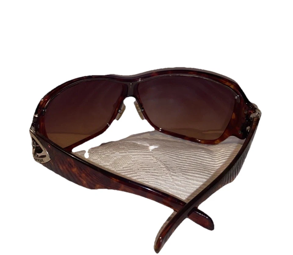 Gafas de sol Angel vintage mujeres tortuga moda diseñador gafas de sol marrón usadas Foto 4 de 4
