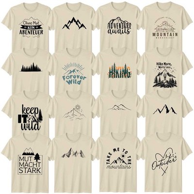 Minimalistisches Wandern Erwachsene T-Shirt Camping Outdoor Liebhaber Geschenk