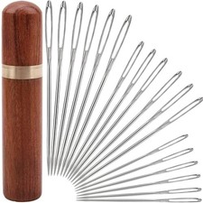 Yklbpd 18 Pieces Large Eye Sewing Needles, Handmade Yarn Knitting, Sharp