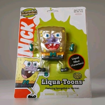 Vintage 2005 Carded Sealed Nickelodeon Spongebob Schwammkopf Liqua-Toons Merman