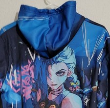 Jinx Arcane League of Legends Pullover Hoodie Graffiti