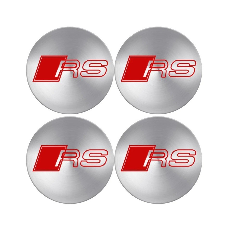 4PCS Audi Wheel Hub Center Cap Stickers 56/60/63/65/68mm S Line RS A3 ...