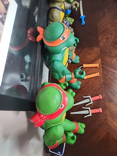 Set Figurine 13” Playmates Teenage Mutant Ninja Turtles 1989 Vintage RARO TMNT - Foto 11 di 24