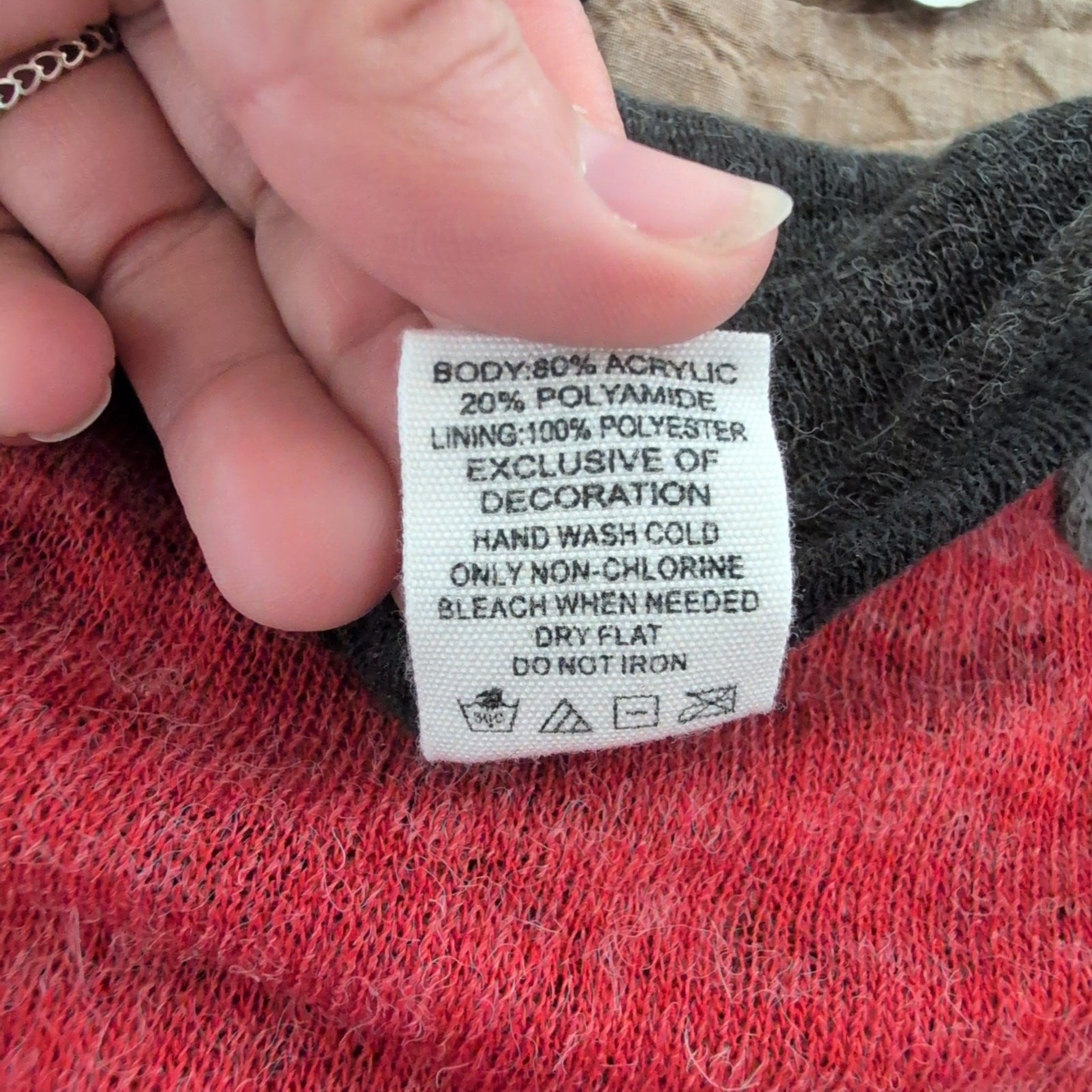 This & That Mixed Media Red Patchwork Tunic Top M… - image 5