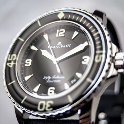 Blancpain Fifty Fathoms Automatique 45mm Silver Stainless Steel Case Black Dial
