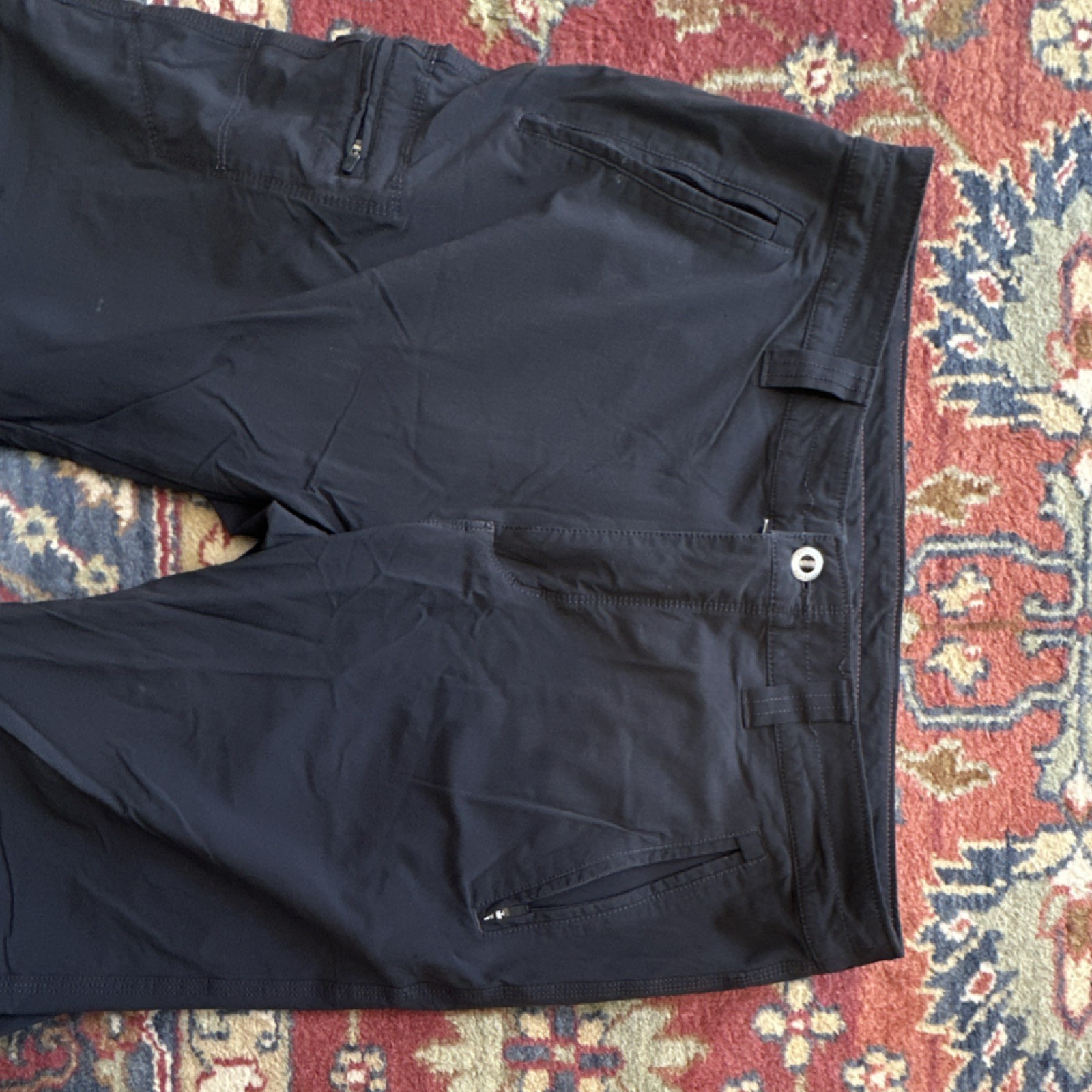 Patagonia Men's 33 Black Convertible Straight Leg Hiking Pants Polyamide Zip  thumbnail 3