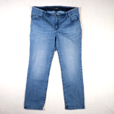 Lee Women's Blue Jeans Regular Fit Straight Leg Mid Rise 16W P Medium Wash