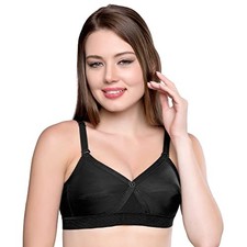 TRYLO KPL Women's Cotton Non-Padded Bra Black/Black Currant/Butter SCOT/Coral...