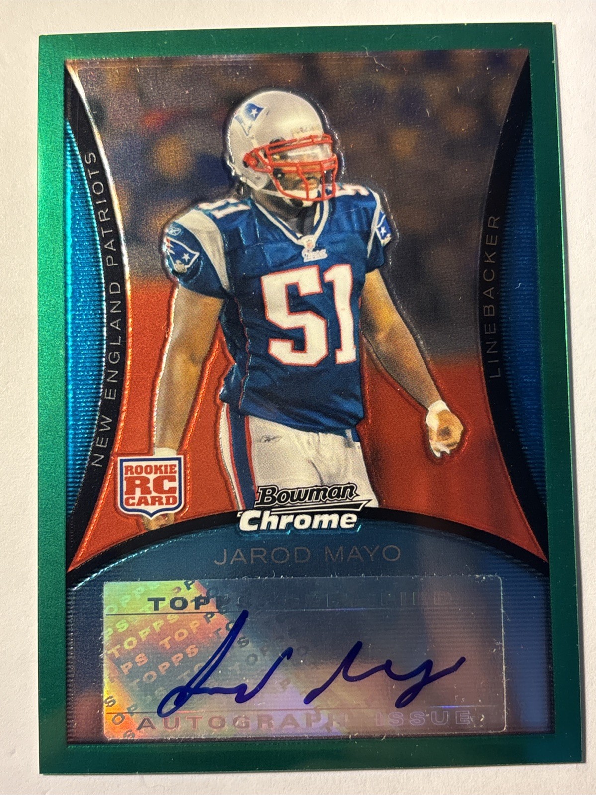 Jerod Mayo Bowman Chrome #BC107 Refractor
