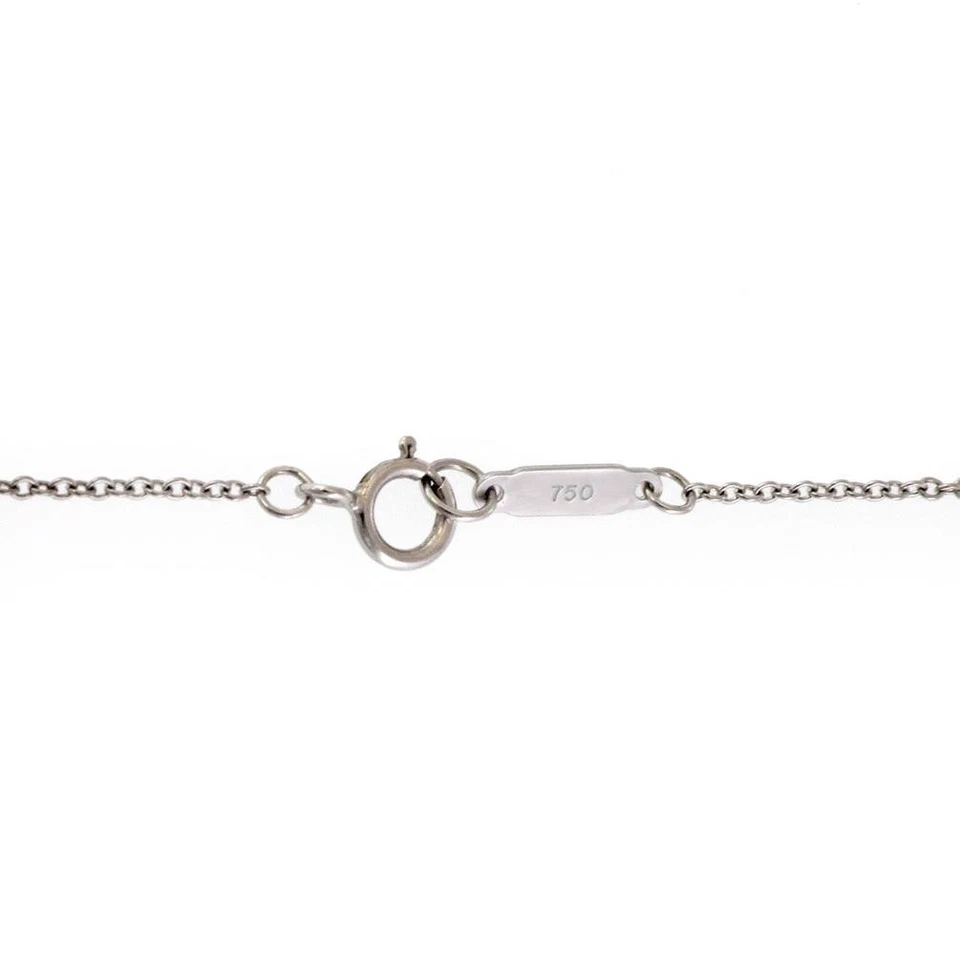 Tiffany & Co. Collar Atlas Diamante Oro Blanco 18k Colgante Redondo Lariat Foto 4 de 4