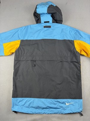 Vintage Nike ACG Windbreaker Jacket Size Large Blue Yellow Full