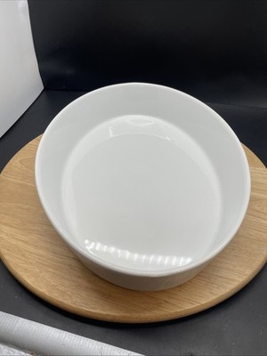 Große ovale Tortenback Lasagne Braten Keramik Schale weiß 38 x 26,5 cm