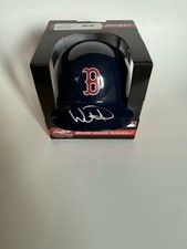 Boston Red Sox Wilyer Aubreu Signed Mini Helmet Beckett Witnessed 