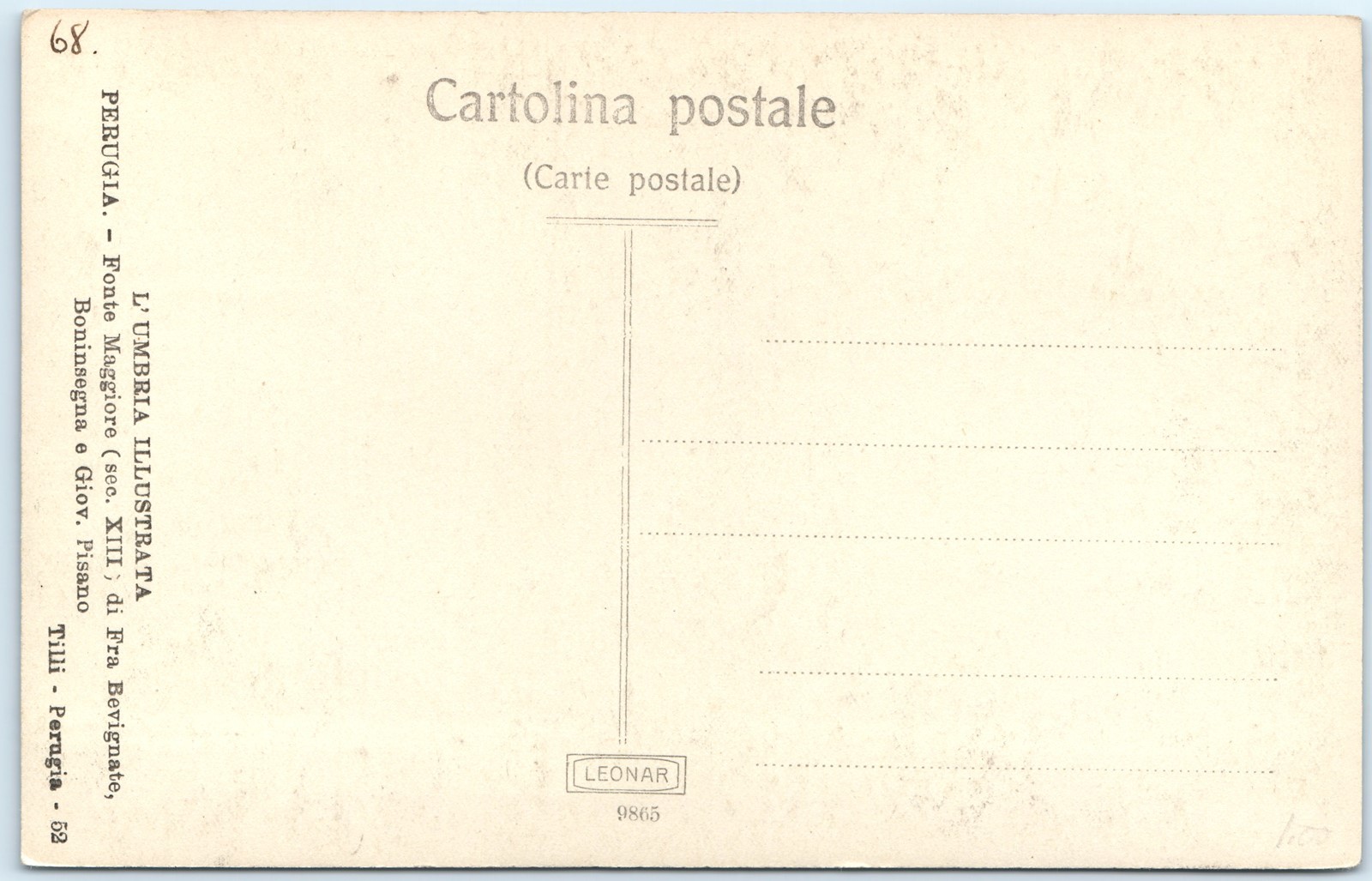 c1910s Perugia, Italy Fontana RPPC Maggiore Medieval Fountain Piazza Grande A340