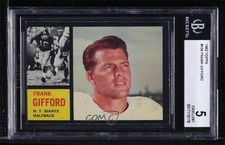 1962 Topps Frank Gifford #104 BGS 5 HOF 0q3