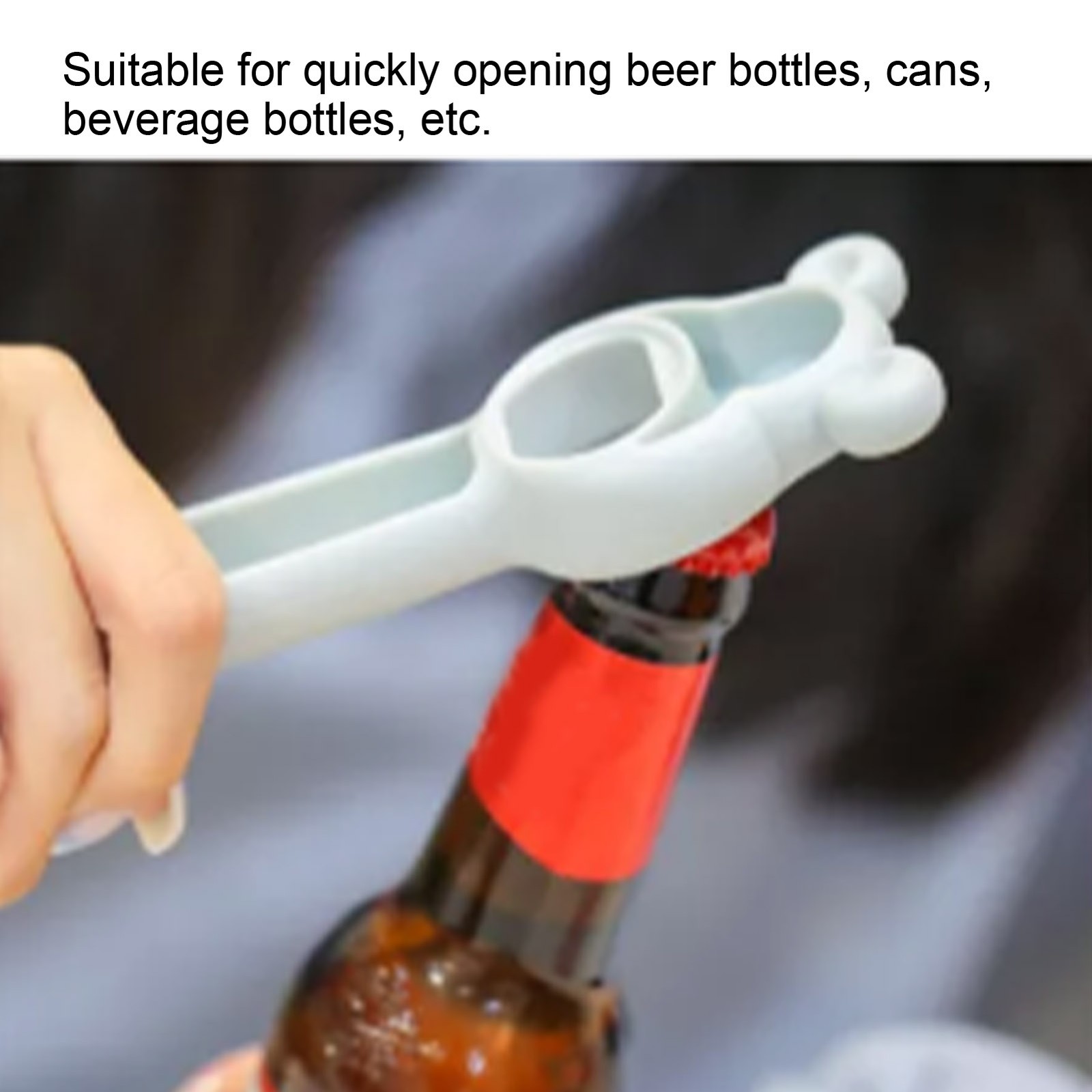 2Pcs 4‑in‑1 Can Opener Manual Drinking Beverage Bottle OpenerGray