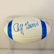 VINTAGE Cliff Harris Autographed Souvenir Plastic Mini Football Cowboys Blue