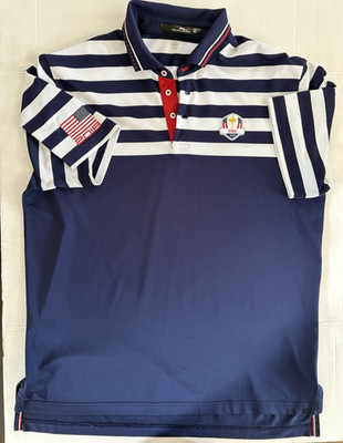 Ralph Lauren Mens Large RLX  Polo United We Stand  Red/White/Blue Olympics 2018