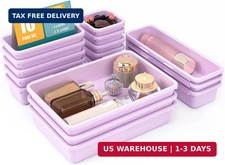16 PCS Drawer Organizer Set, 4 Size Makeup Drawer Divider Organizer With Non-Sli