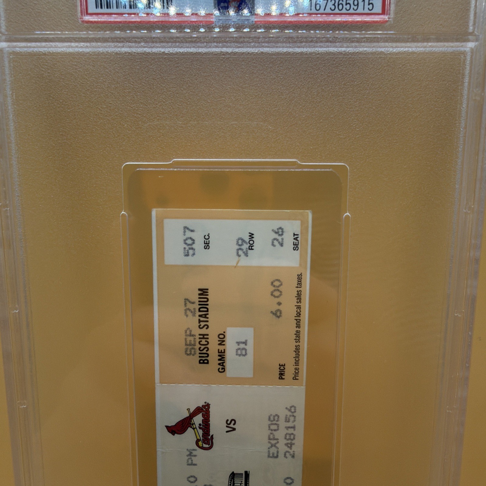 Mark McGwire 69th + 70th Home Run Ticket Stub Psa 3 9/27/1998 BEAUTIFUL view 3