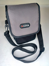 Fujifilm Nylon Camera Carry/Shoulder Bag Case Gray/Black w/ Strap