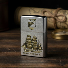 ZIPPO A60 Segelschulschiff GORCH FOCK - Sturmfeuerzeug m. Diamantgravur - Ger...