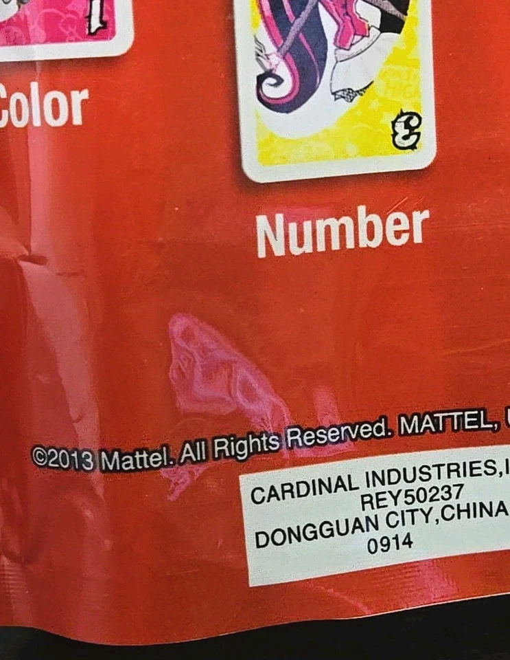 Monster High Draculaura Mattel UNO Card Game Brand New Sealed Original Authentic - Image 4 of 4