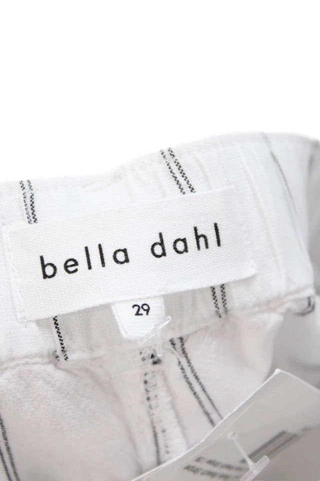 Pantalones Bella Dahl Unisex Blanco Rayas Rayón Lino Talla 29 Foto 4 de 4