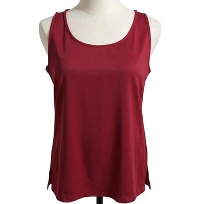 NEW John Mark Women's XL Sleeveless Scoop Neck Tank Top Red Layering