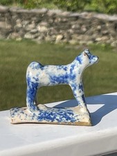 19th Century Stoneware Whistle - Dog Figure