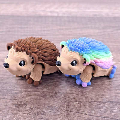 Mini Hedgehog   Choose Style & Color   3D Printed Desk Pet or Keychain