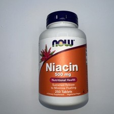 NOW FOODS Niacin 500 mg - 250 Tablets Exp 11/26
