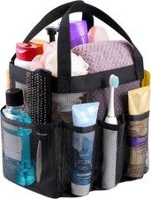 Mesh Shower Caddy Portable for College Dorm Room Essentials with 7 Pockets,