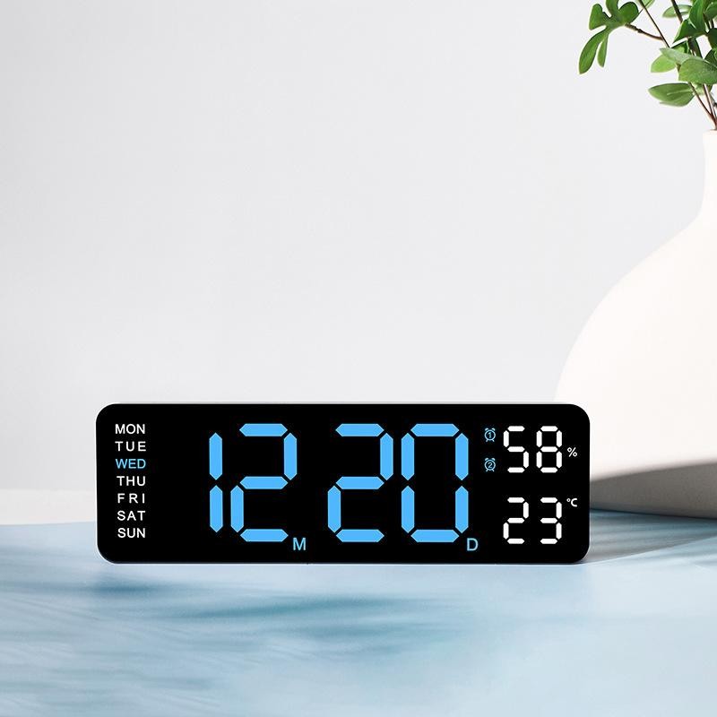 USB Smart LED Wall Clock, Silent Modern Desk Alarm with Thermometer Home Room De photo USB Smart LED Wall Clock, Silent Modern Desk Alarm with Thermometer Home Room De featured image