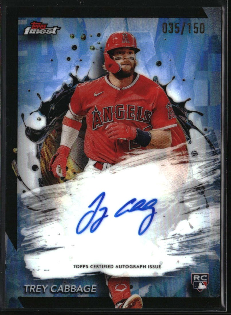 2024 Finest Trey Cabbage Blue Refractor Auto 035/150 #FA-TC