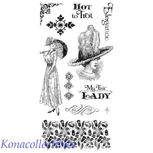 Juego de estampillas gráficas 45 Off To The Races #3 vintage, Hot To Trot, My Fair Lady Foto 2 de 2