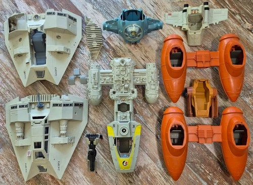 lot of vintage star wars ships for parts pieces broken