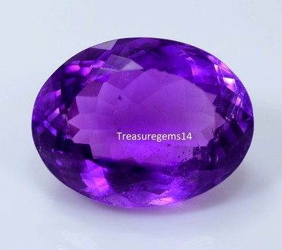 7.8 Ct 8X11X14 Natural Deep Purple Amethyst faceted Oval Gemstone KA-771