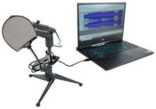 Rockville A-STREAM Live Stream USB Microphone Stand Cable Warm Audio Pop Filter