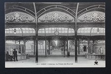 Old postcard animated postcard VICHY - interior of the Palais des Sources