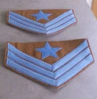 Ordnance Sgt Chevrons, Confederate Infantry, Blue on Butternut, Civil War, New
