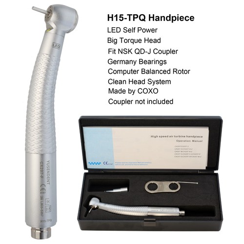 Pieza de mano dental COXO de alta velocidad LED autoalimentación para acoplamiento NSK QD-J 4 orificios - Imagen 25 de 66