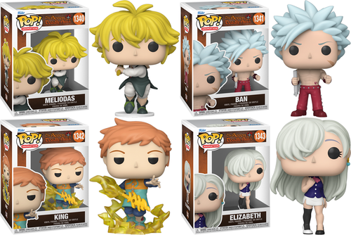 THE SEVEN DEADLY SINS Pop! Vinyl Figure Bundle (Set of 4) + POP PROTECTOR - Picture 4 of 5