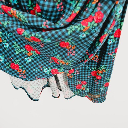 Vestido camisero Matilda Jane Fa La S multicolor a cuadros a cuadros manga enrollable botón - Imagen 8 de 11