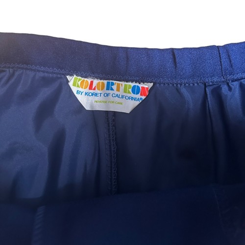Vintage '70s Deadstock NWT Koret Kolortron Navy Blue Skirt Elastic Waist S/M - Picture 6 of 6