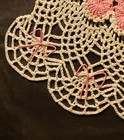 Crochet Crinoline Lady Doily - Ms Mum - Dk Pink and Antique White — photo 4