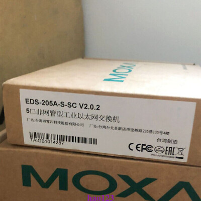 NEW MOXA EDS-205A-S-SC 5-Port non-network-based Ethernet switch#XR(DHL/FedEx)