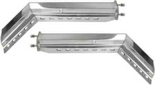 45 Degree 2-12 Bolt Pattern 30 Angled Chrome Spring Loaded Mudflap Hanger Set