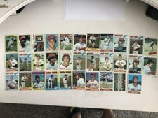 1970/80’s Boston Red Sox Team MLB Baseball Topps Card Lot X32