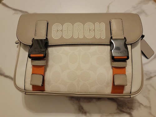 NWT Coach Track Crossbody In Colorblock Signature Canvas C8128 mens - Picture 5 of 6